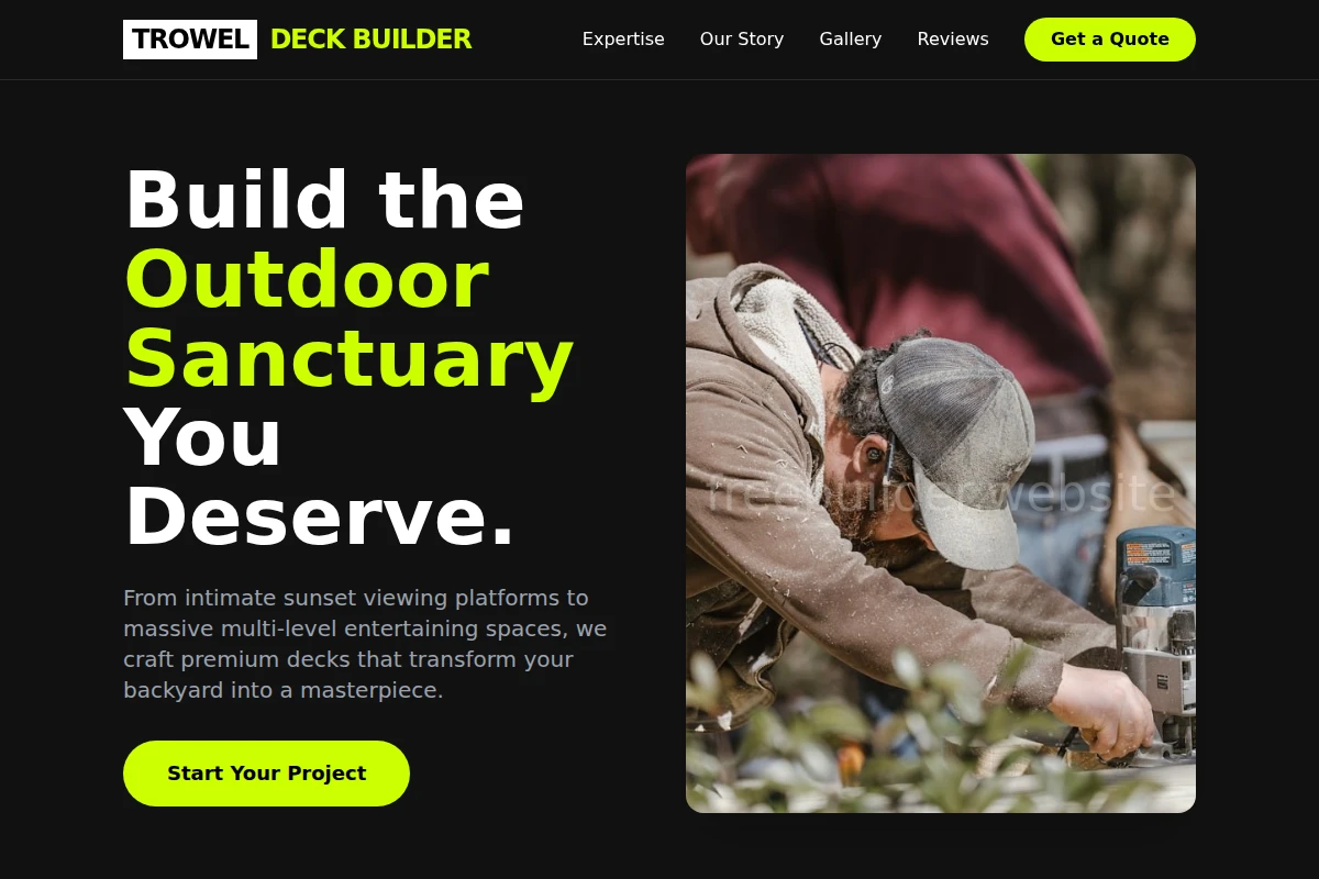 Trowel Deck Builder
